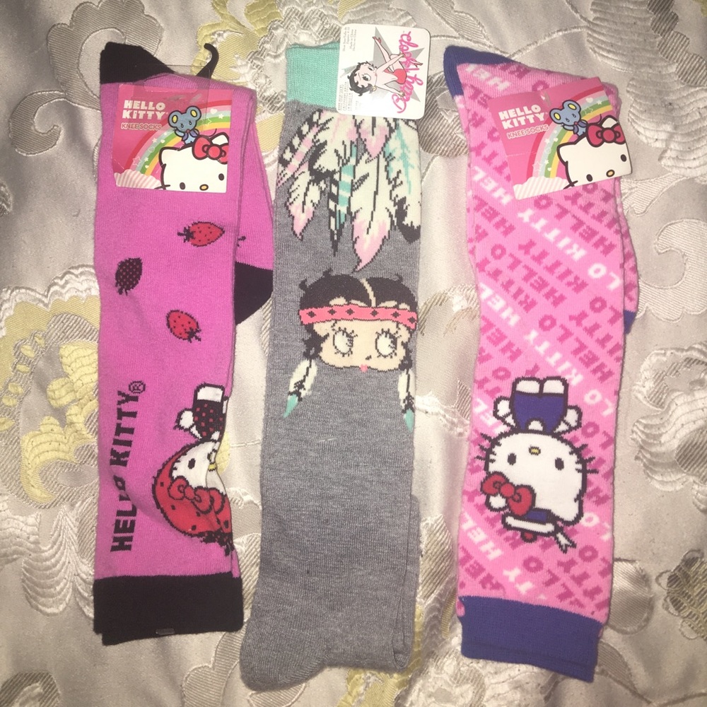 ‼️NEW Knee-High socks Hello Kitty & Betty Boop
